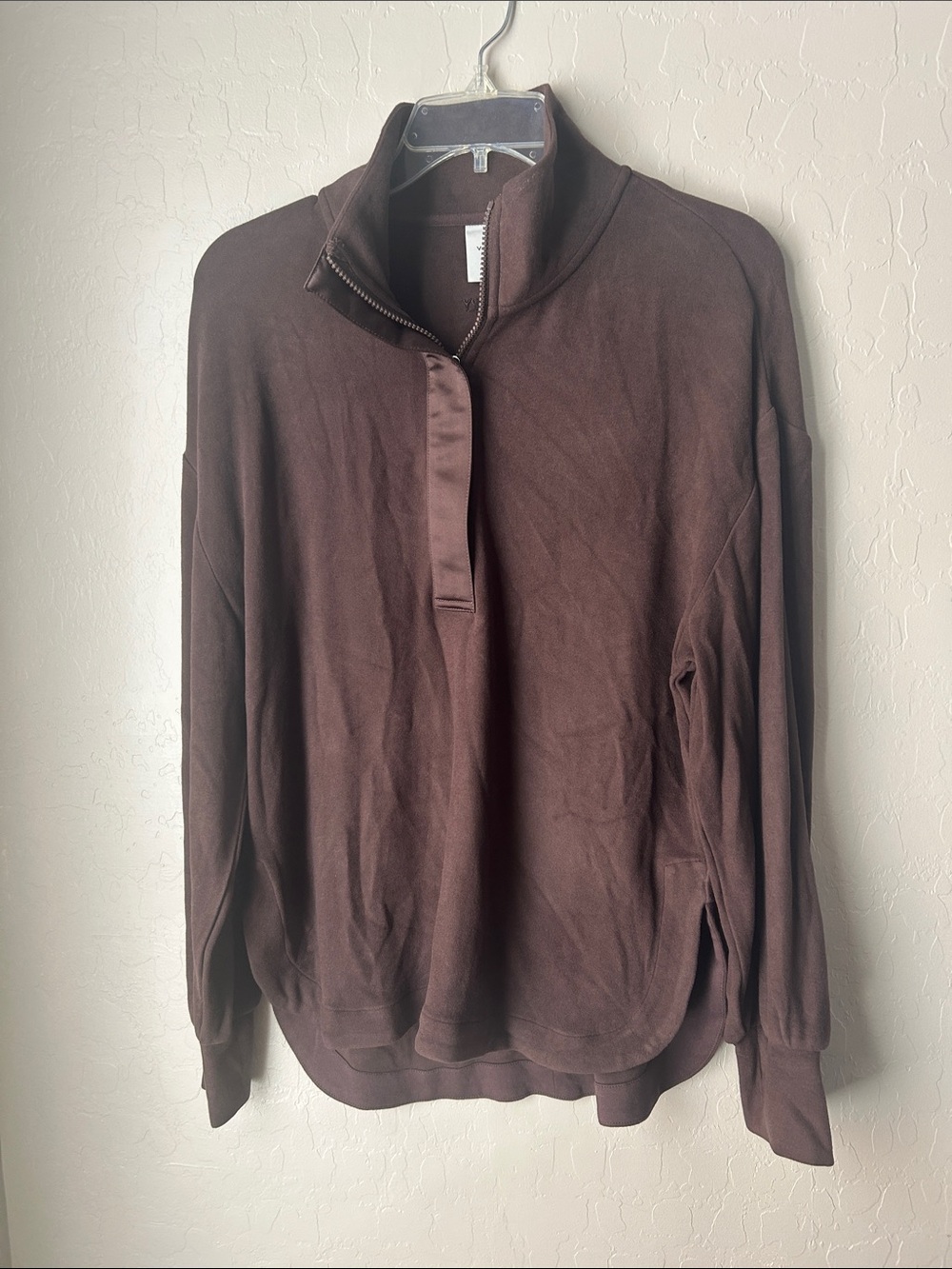 Varley Roeder Half-Zip Brown Sweatshirt